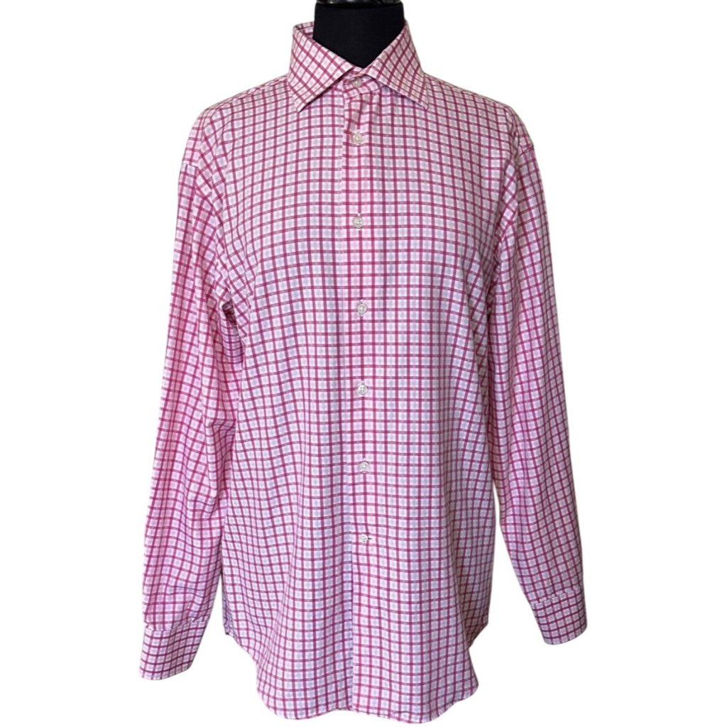 Lorenzo Uomo Brand Trim Fit ButtonDown Blouse Cotton Womens Chest Size 44Xl